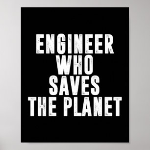 Poster L'ingénieur qui sauve le changement climatique pla