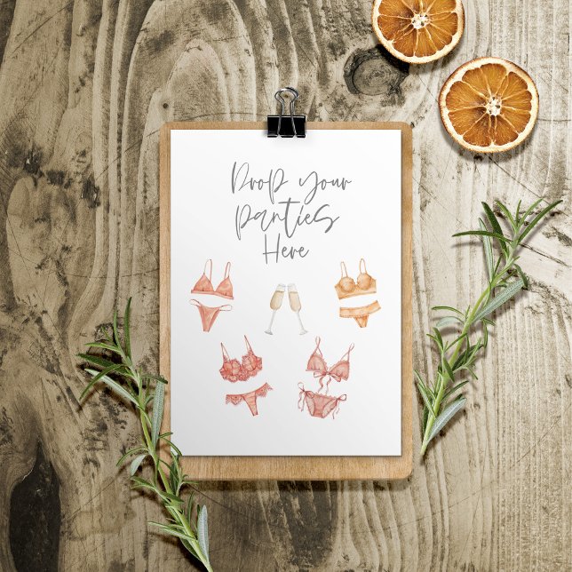 Poster Lingerie déposer vos culottes ici moderne (Créateur téléchargé)