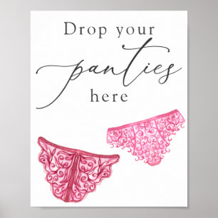 Poster Lingerie Douche Laisser Vos Culottes Ici Signe