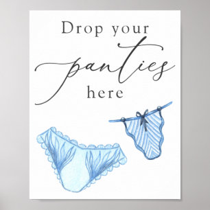 Poster Lingerie Douche Laisser Vos Culottes Ici Signe