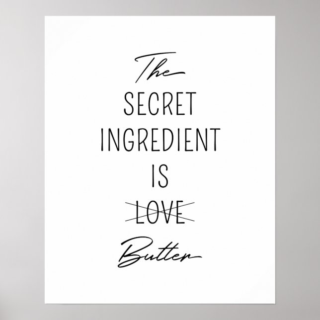 Poster L'ingrédient secret est le beurre (Devant)