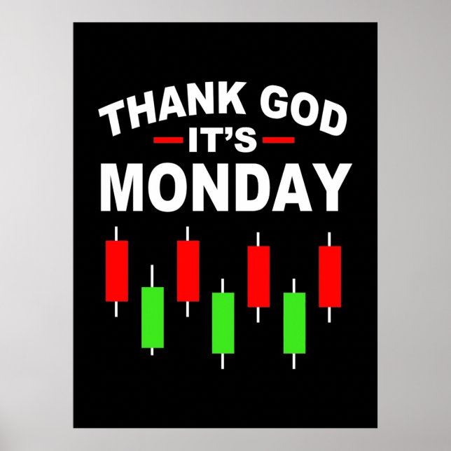 Poster L'Investisseur Remercie Dieu C'Est Lundi (Devant)