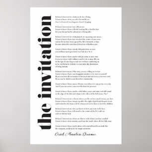 Poster L'invitation par le rêveur de montagne d'Oriah