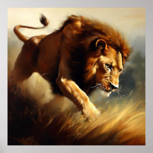 Poster Lion (12) Chat sauvage