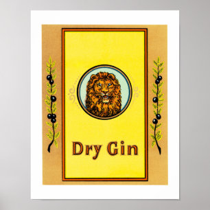 Poster Lion à grains secs