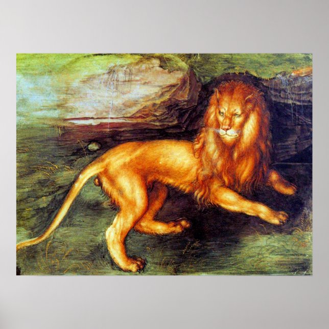 Poster Lion - Albrecht Durer - c1494 (Devant)