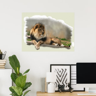 Poster Lion At Rest Lion Love Art