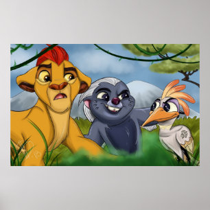 Poster Lion Cartoon Guard
