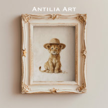 Lion Cub dans la paille Casquette animal sauvage r