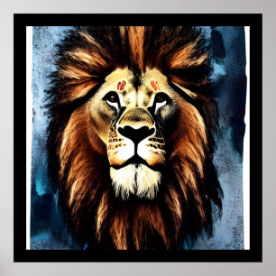 Poster Lion d'Afrique sauvage d'Artsy
