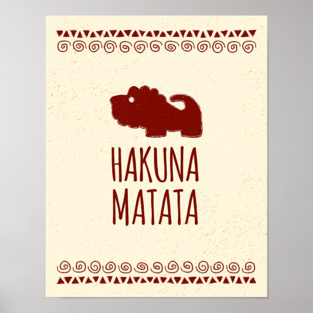 Poster Lion de Hakuna Matata (Devant)