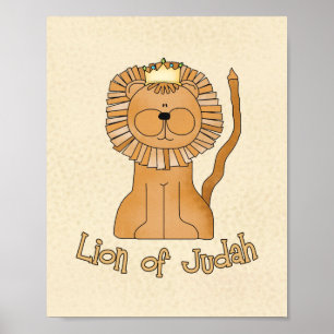Poster Lion de Juda 20x25 cm Art pour nurserie
