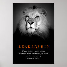 Lion de leadership motivationnel tendance