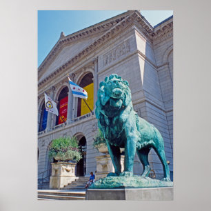 Poster Lion du Chicago Art Institute