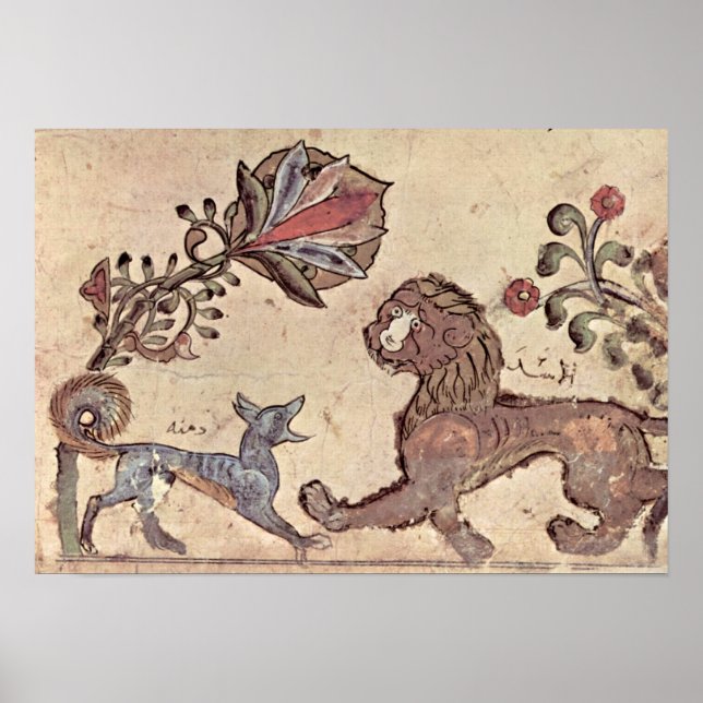 Poster Lion et Jackal Dimna par Kais Salman (Devant)