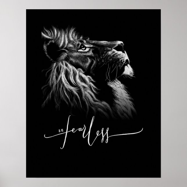 Poster Lion féroce (Devant)