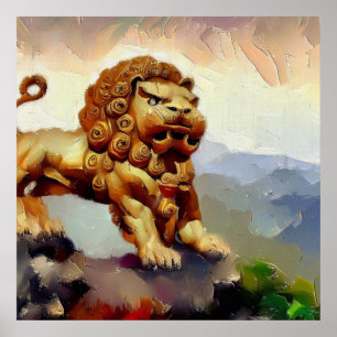 Poster Lion Foo Chinois (20)