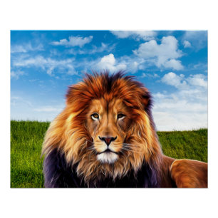 Poster Lion le roi de la forêt
