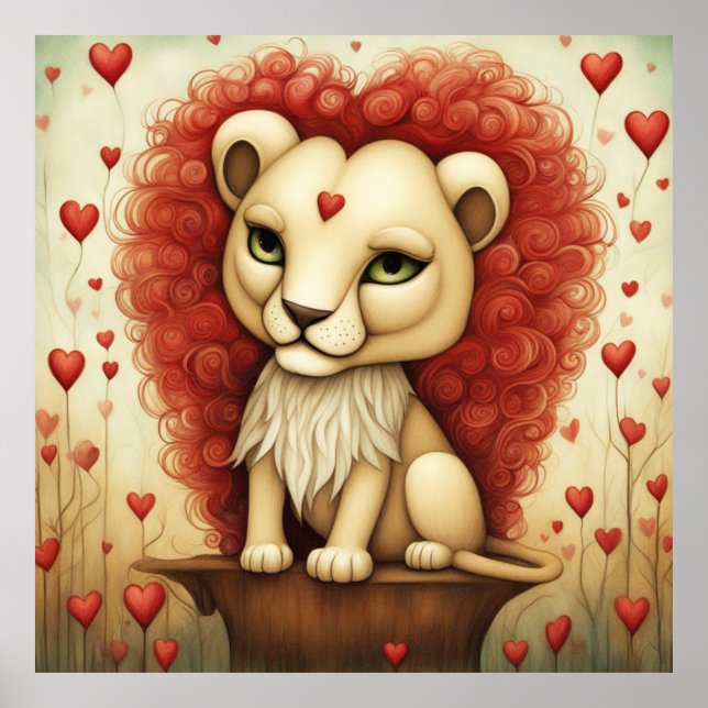 Poster Lion Love 3 (Devant)