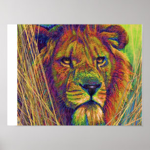 Poster lion majestueux