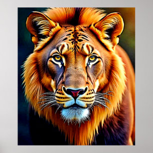 Poster Lion Majestueux : Âme du Roi Sauvage Art