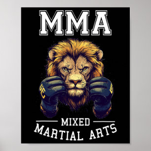 Poster Lion Mixed martial art fort - Thailande Boxing Cag