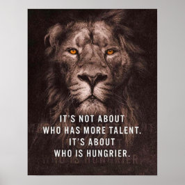 Poster Lion - Mots Motivationnels - Inspiration
