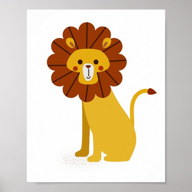 Poster Lion Nursery Animal (Devant)