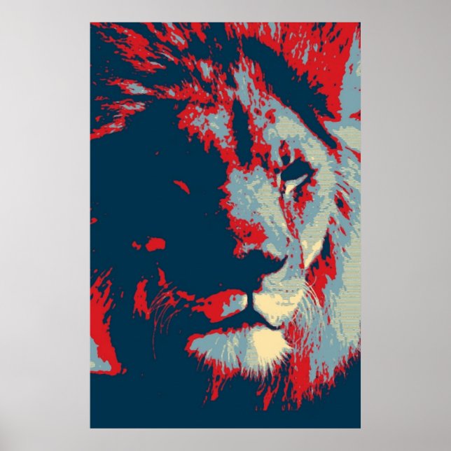 Poster Lion Pop Art (Devant)