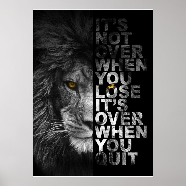 Poster Lion Portrait Motivationnel (Devant)