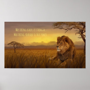 Poster Lion Power 11" x 8,5", papier d'affiche de valeur 
