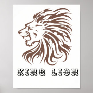 Poster lion roi