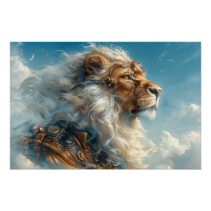 Poster Lion Steampunk