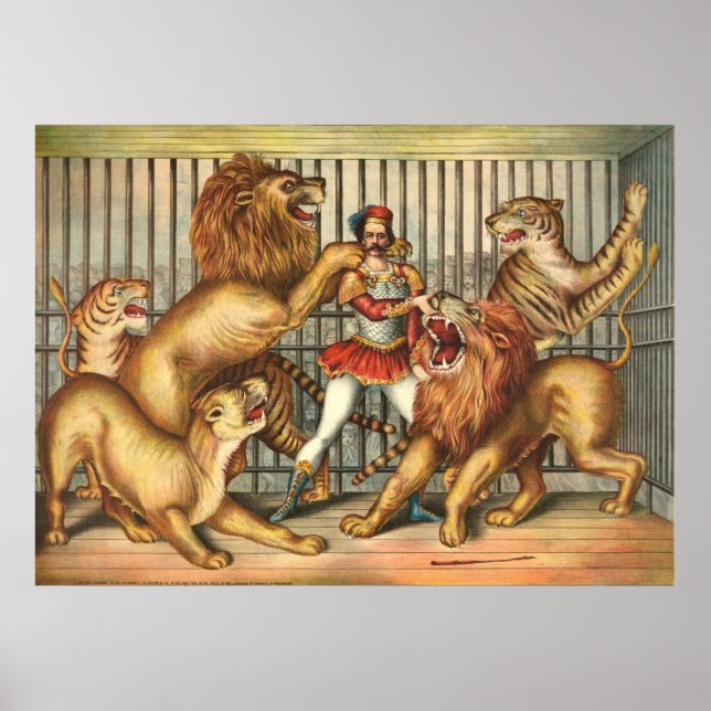 Poster Lion Tamer 1873 (Devant)