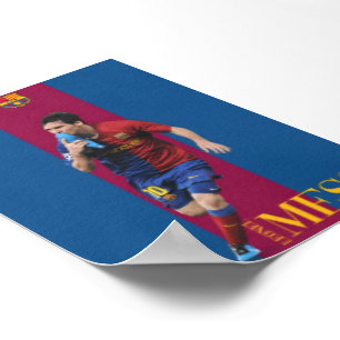 Poster Lionel Messi Barcelone Icône Légendaire Baiser de 