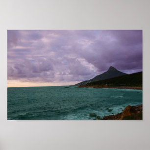 Poster Lion's Head Le Cap Afrique du Sud SA Océan