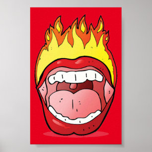 Poster Lip on Fire 20" x 24"