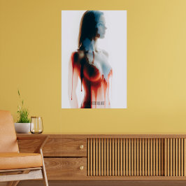 Poster "Liquid Allure" Translucide Silhouette Mur Art