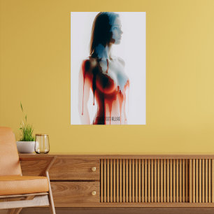 Poster "Liquid Allure" Translucide Silhouette Mur Art