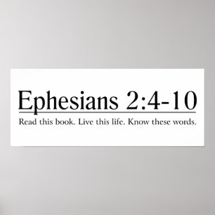 Poster Lire la Bible Éphésiens 2:4-10