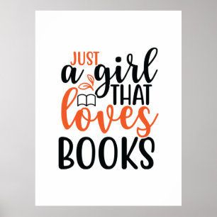 Poster Lire L'Art Juste Une Fille Qui Aime Les Livres