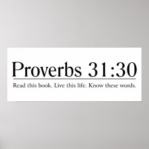 Poster Lire les proverbes de la Bible 31:30