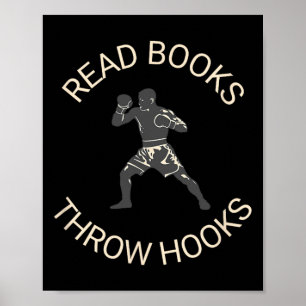 Poster Lire Livres Lancer Hooks Boxe Literacy Shirt