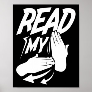 Poster Lire Ma Main Sourde Langue Signale Américaine