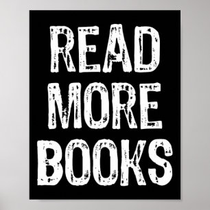 Poster Lire plus Livres Lecture Lecteur Amateurs Cadeau N