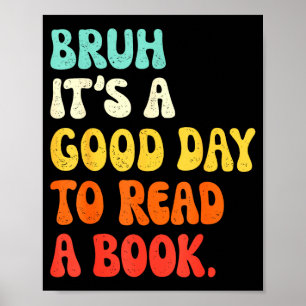 Poster Lire un livre bruh cool prof d'anglais ela lisant