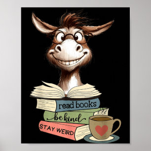 Poster Lire un livre Lire des livres Soyez gentil Restez
