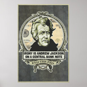 Poster L'ironie est Jackson sur une copie centrale de