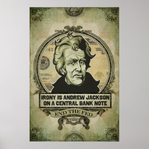 Poster L'ironie est Jackson sur une copie centrale de
