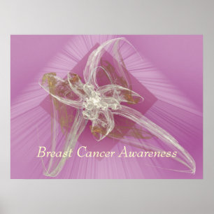 Poster Lis de fractale - conscience de cancer du sein